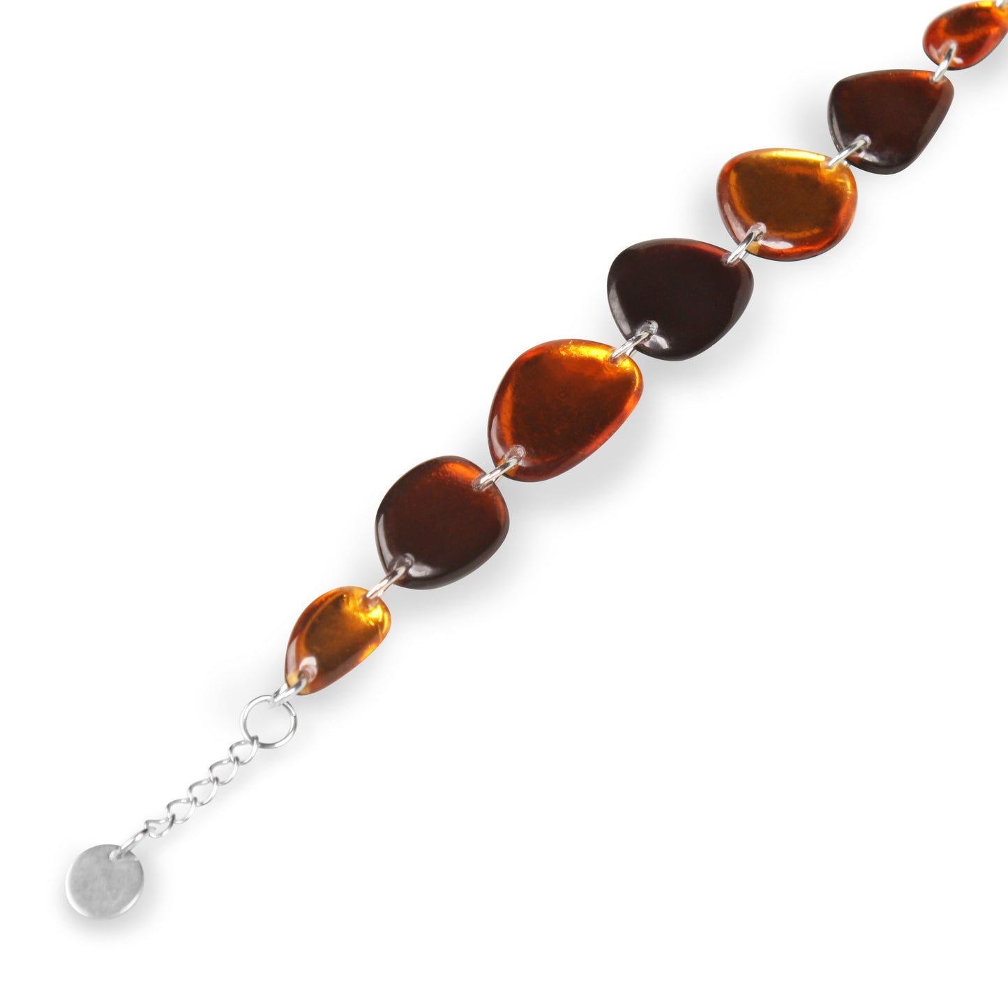 Paprika Eclectic Pebble Combi Bracelet | The Jewellery Stop