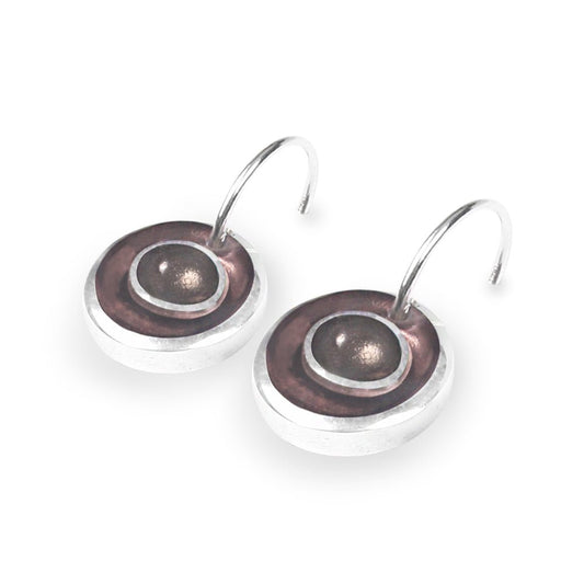 Old Rose Organic Circles Creole Earrings | The Jewellery Stop