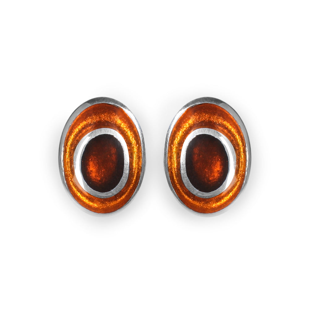 Paprika Organic Circles Clip Earrings