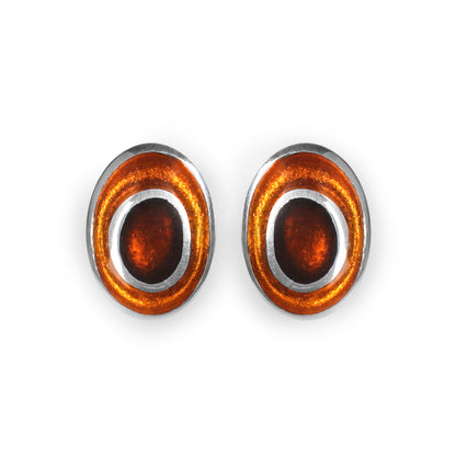 Paprika Organic Circles Clip Earrings