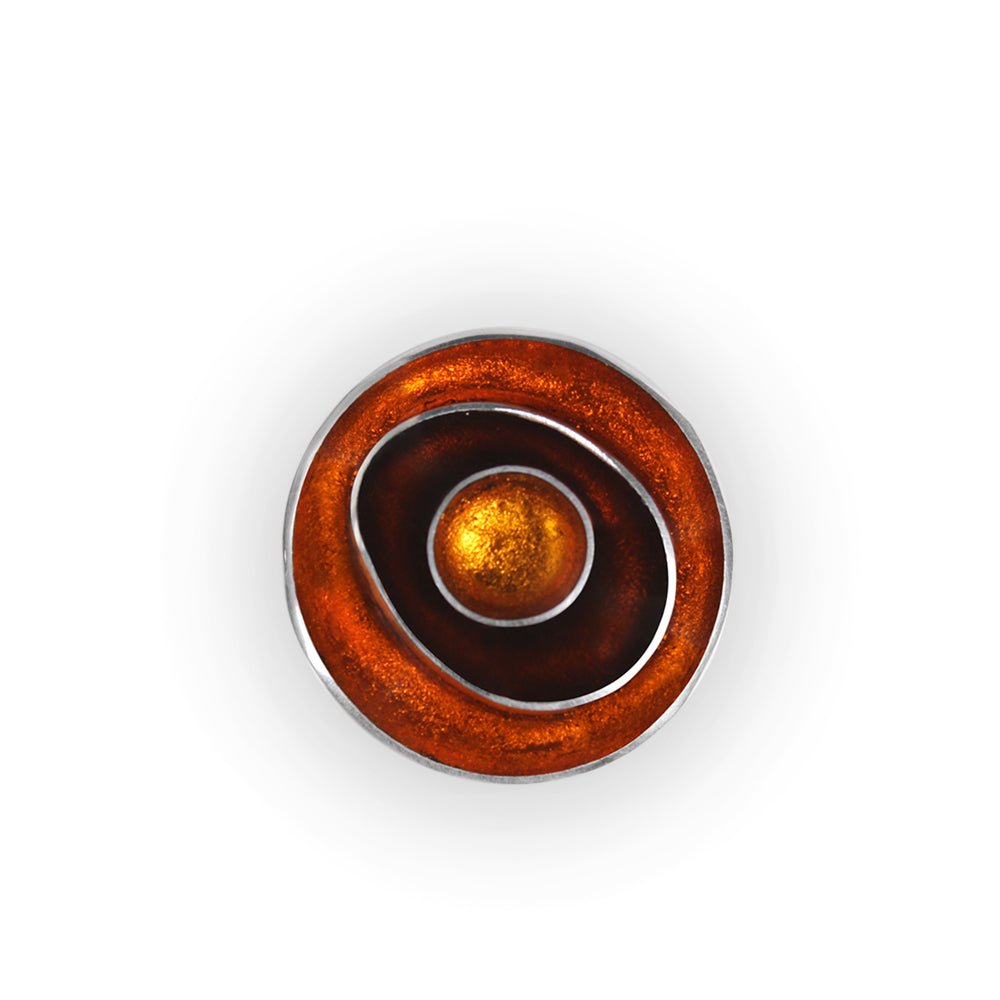 Paprika Organic Circles Brooch | The Jewellery Stop