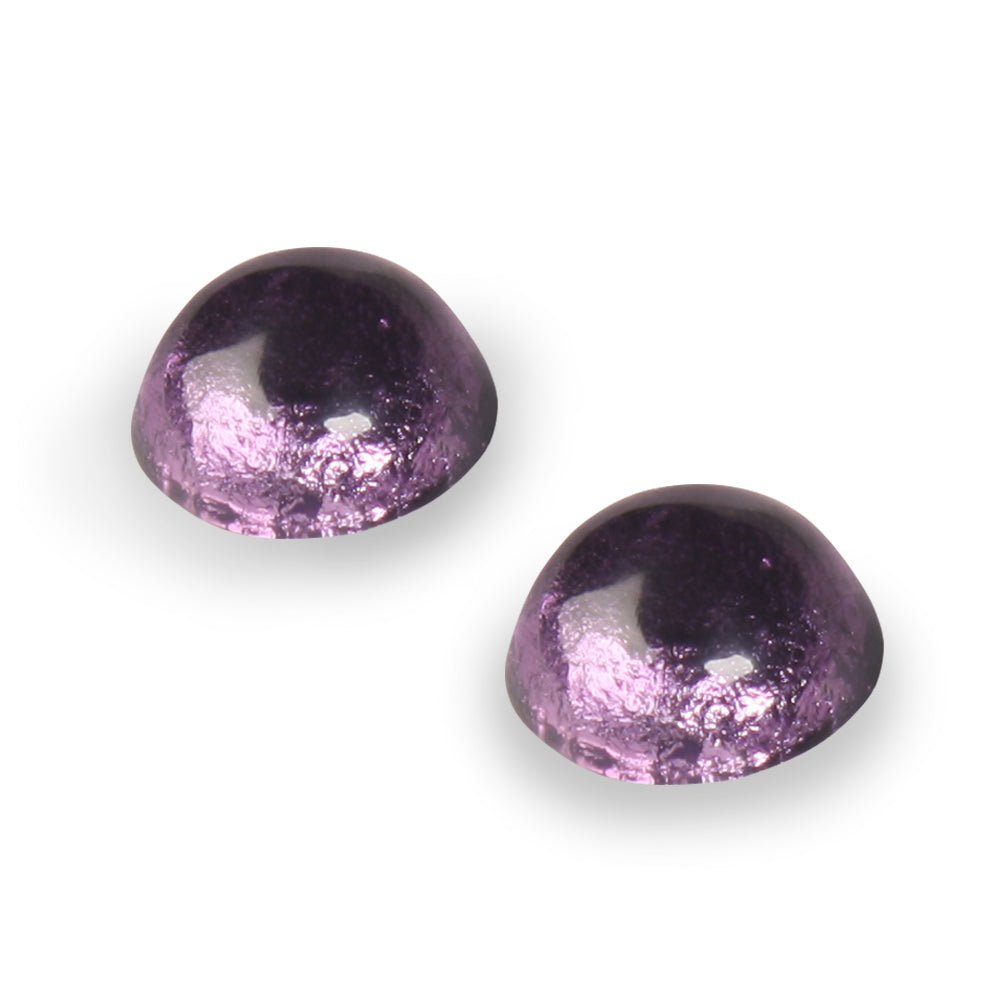 Aubergine Cabouchon Combi Large Stud Earrings | The Jewellery Stop