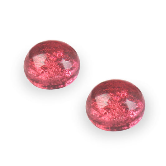 Raspberry Cabouchon Combi Large Stud Earrings | The Jewellery Stop