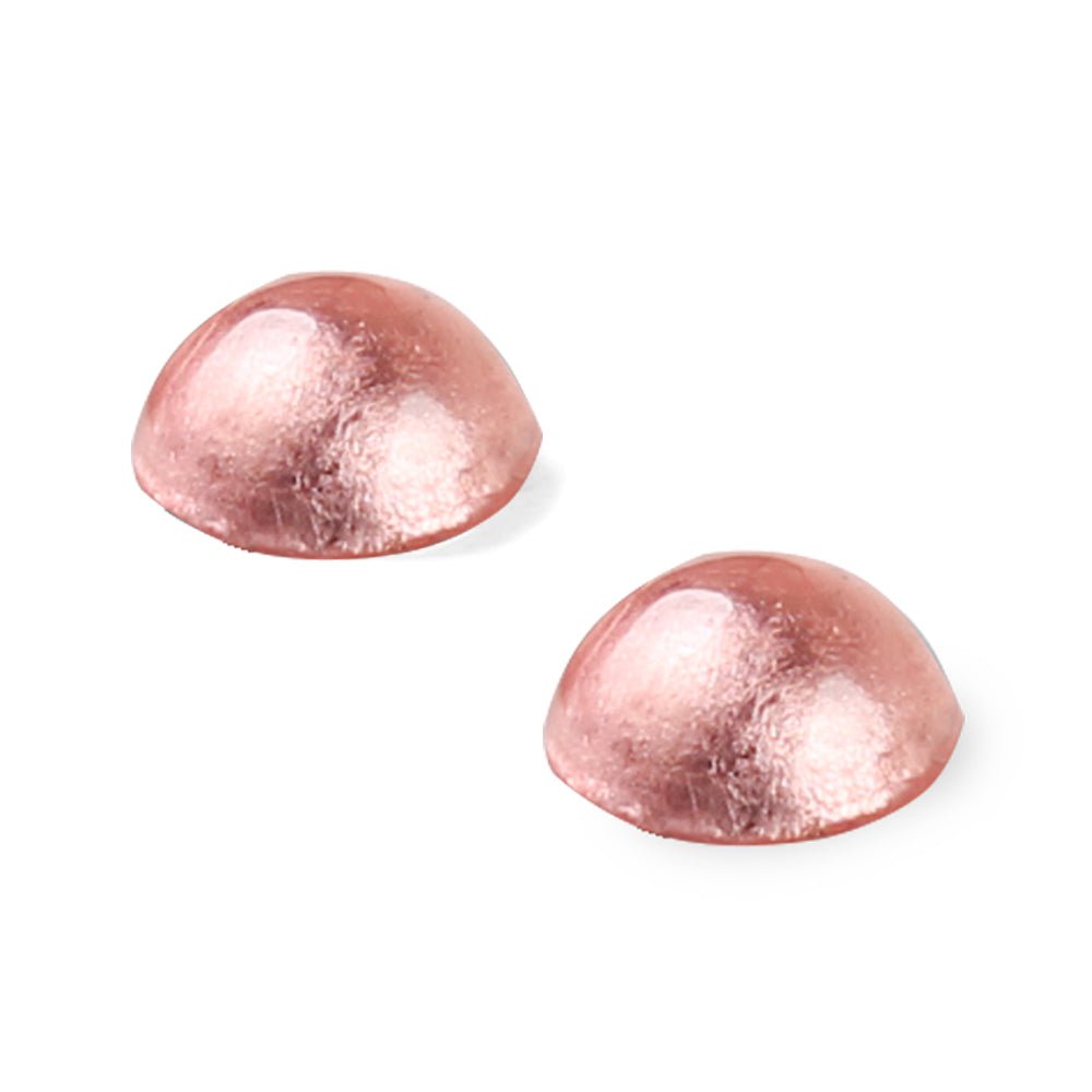 Rose Cabouchon Combi Large Stud Earrings | The Jewellery Stop