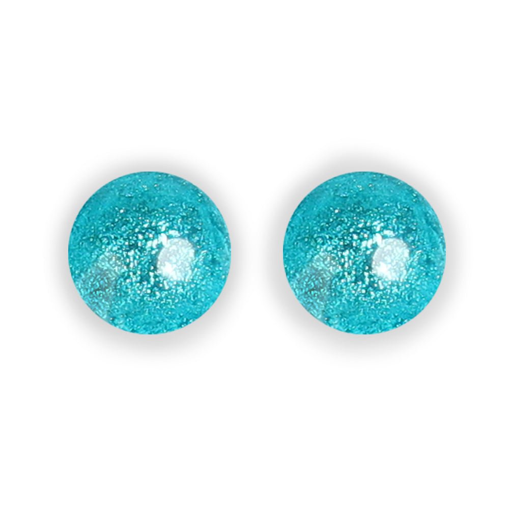 Teal Cabouchon Combi Large Stud Earrings | The Jewellery Stop