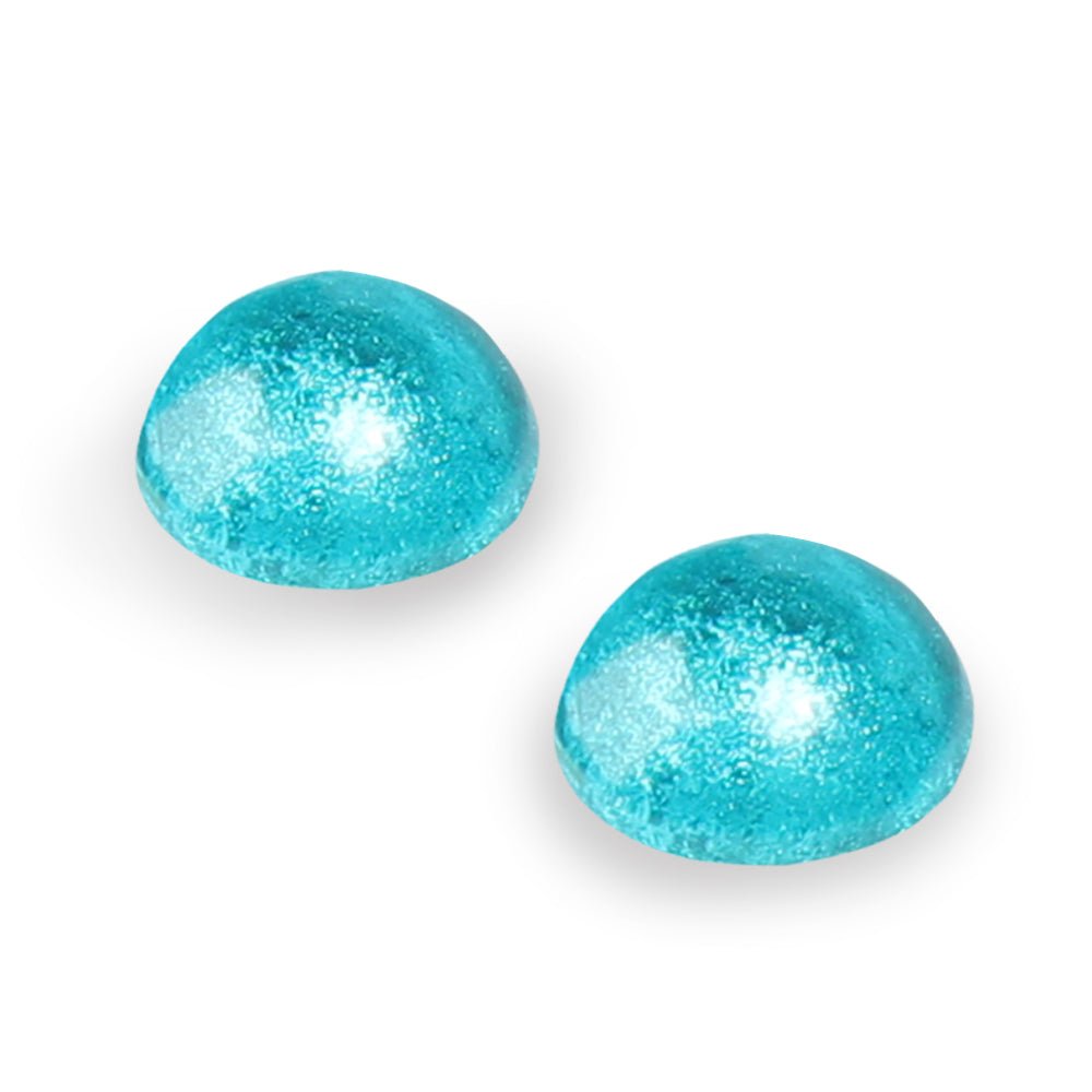 Teal Cabouchon Combi Large Stud Earrings | The Jewellery Stop