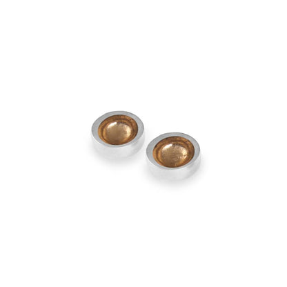 Mink Textured Stack Round Stud Earrings | The Jewellery Stop