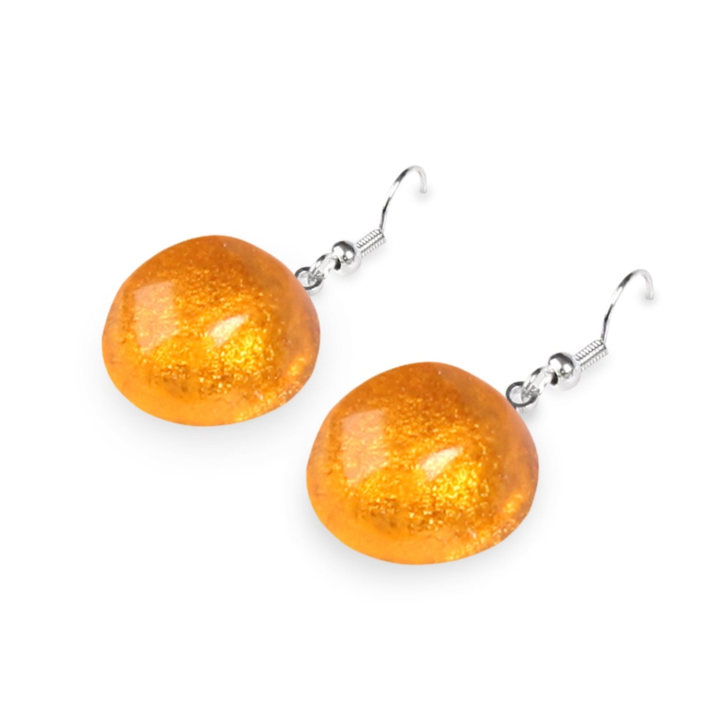 Paprika Cabouchon Combi Fish Hook Earrings | The Jewellery Stop