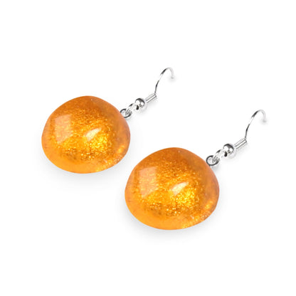 Paprika Cabouchon Combi Fish Hook Earrings | The Jewellery Stop