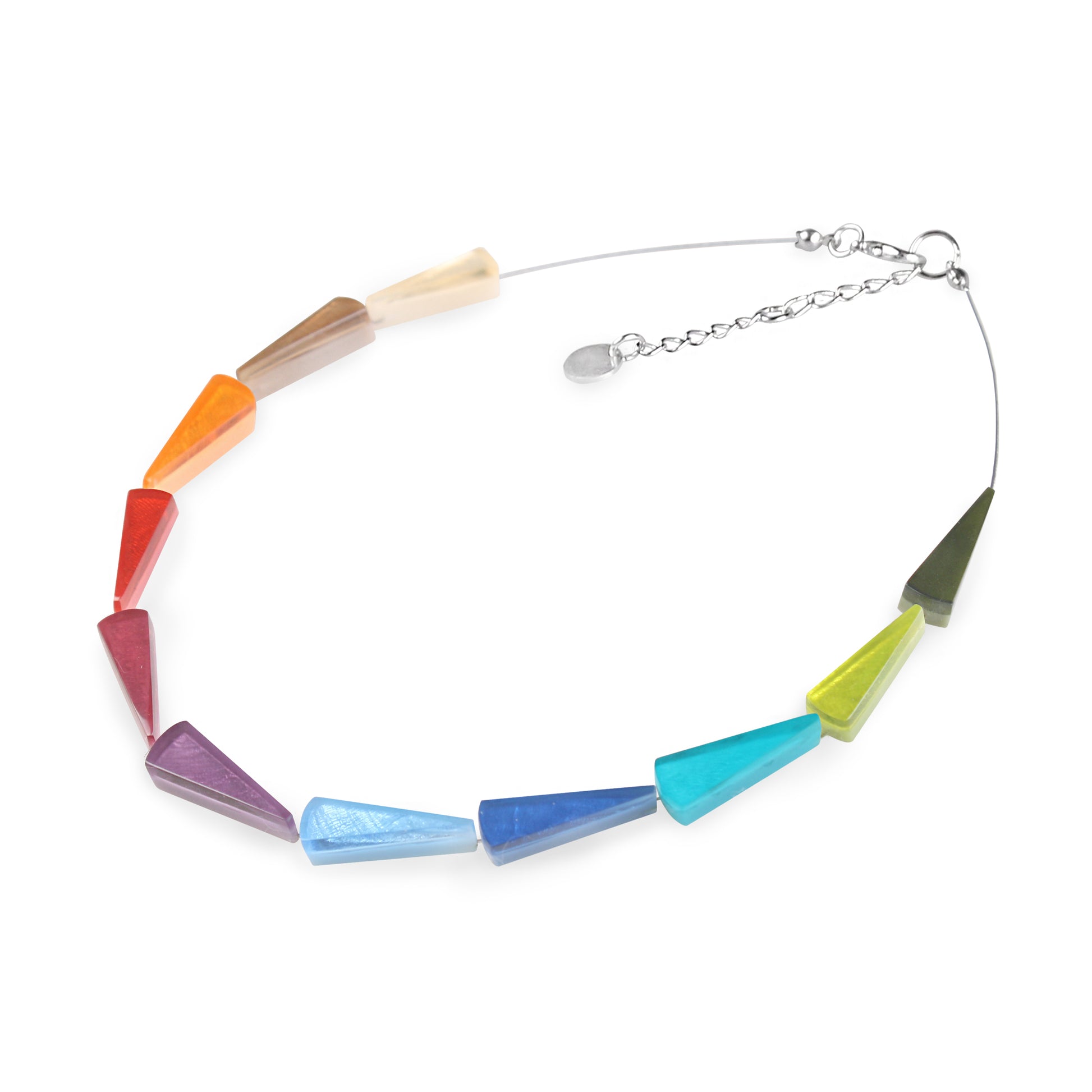 Rainbow Fan Necklace