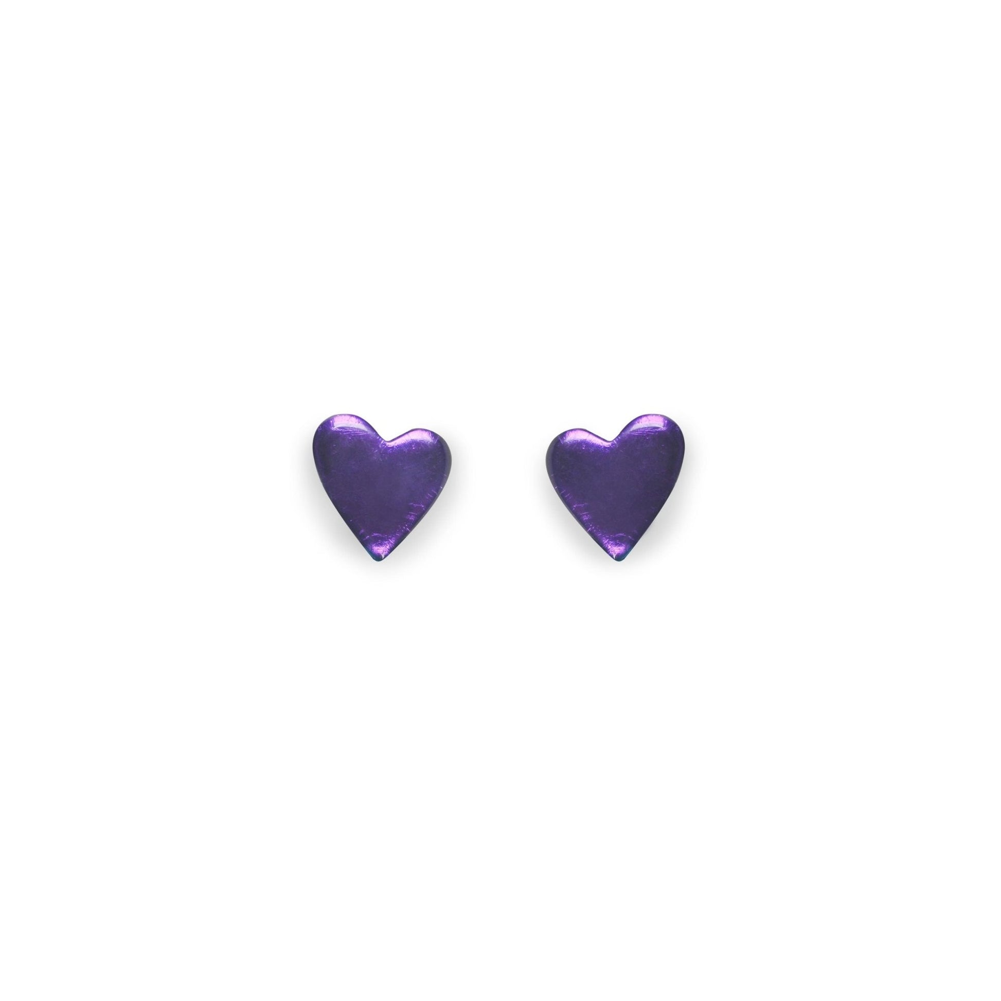 Peacock Love Heart Resin Stud Earrings | The Jewellery Stop