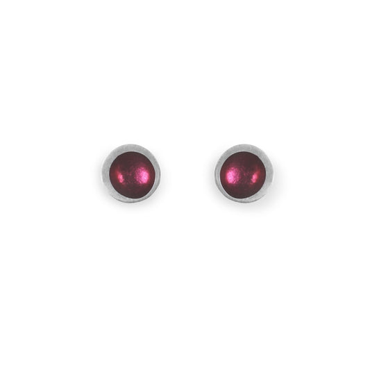 Blackberry Organic Circle Small Stud Earrings | The Jewellery Stop
