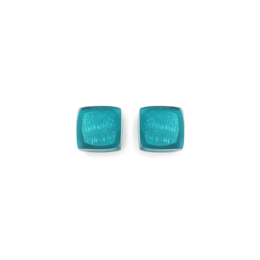 Jade Abstract Squares Stud Earrings