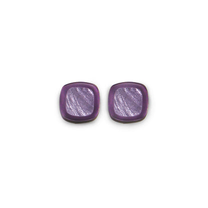Lilac Abstract Squares Stud Earrings