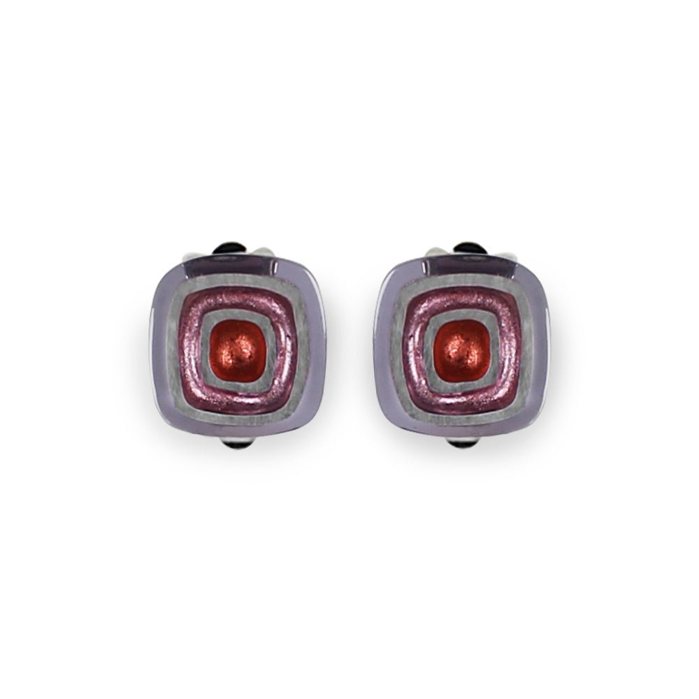Pastels Abstract Squares Clip Earrings | The Jewellery Stop