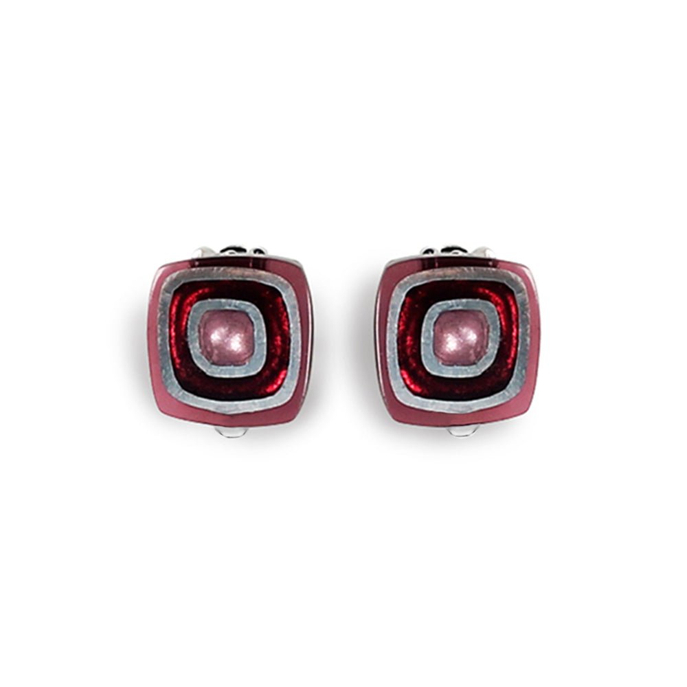 Rainbow Abstract Squares Clip Earrings | The Jewellery Stop