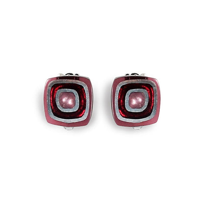 Rainbow Abstract Squares Clip Earrings | The Jewellery Stop