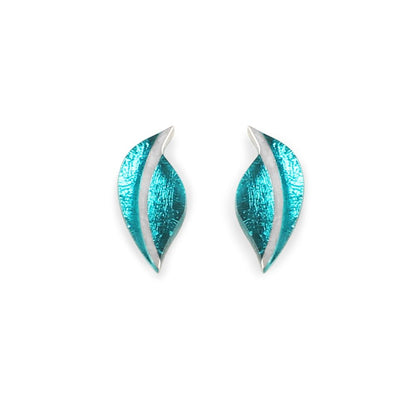 Peacock Leaf Stud Earrings | The Jewellery Stop