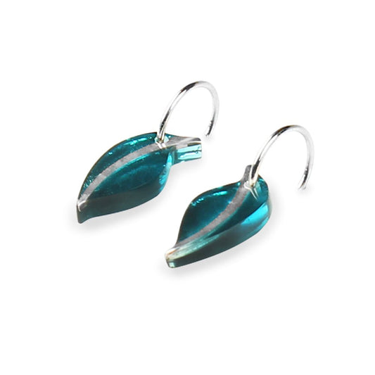 Jade Leaf Creole Earrings | The Jewellery Stop