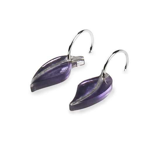 Pastels Leaf Creole Earrings | The Jewellery Stop