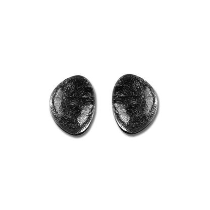 Black Pebble Stud Earrings | The Jewellery Stop