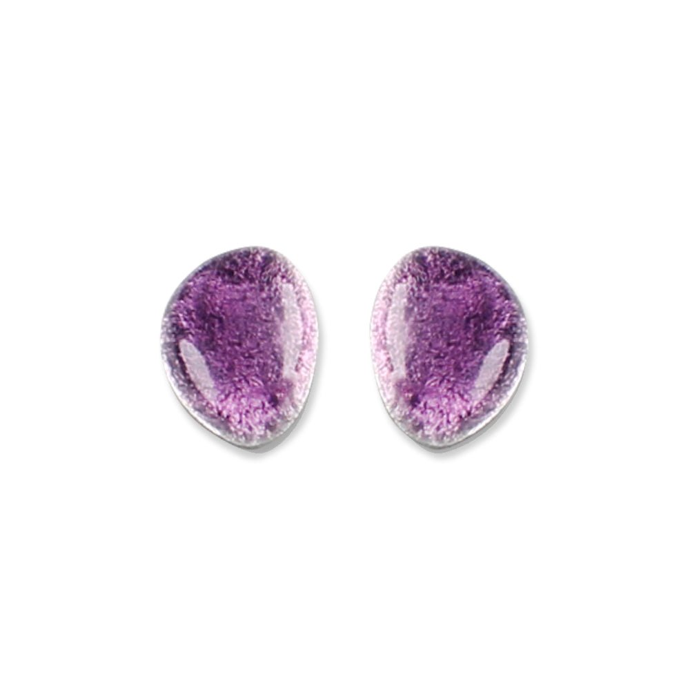 Peacock Pebble Stud Earrings | The Jewellery Stop