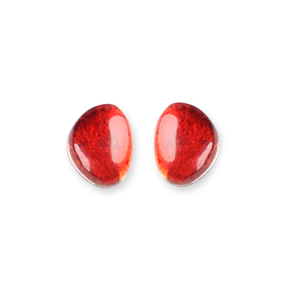 Red Pebble Stud Earrings | The Jewellery Stop