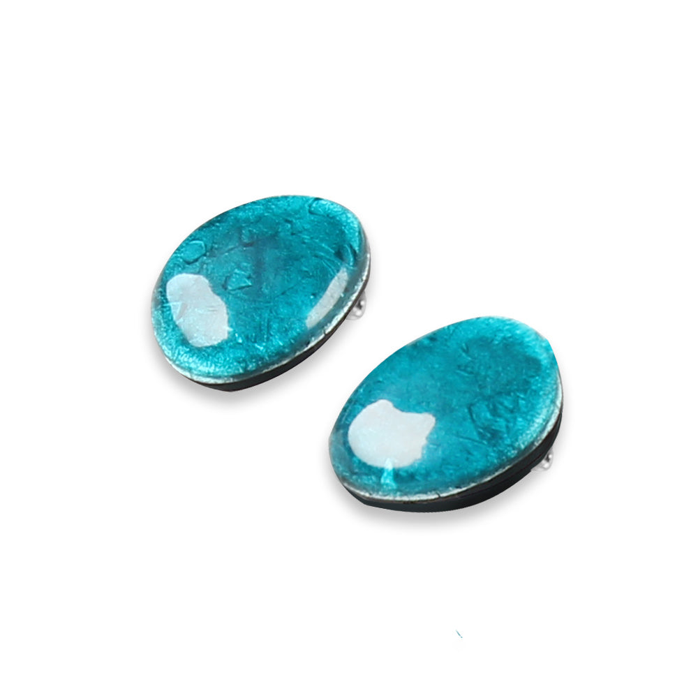 Jade Pebble Clip Earrings