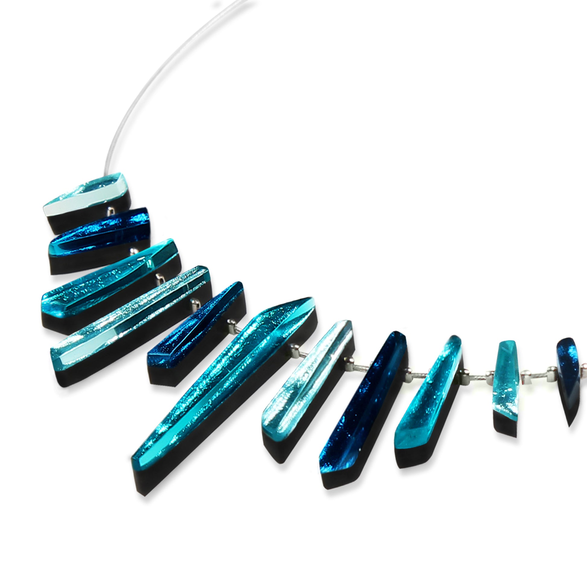 Teal Icicle Mini Necklace