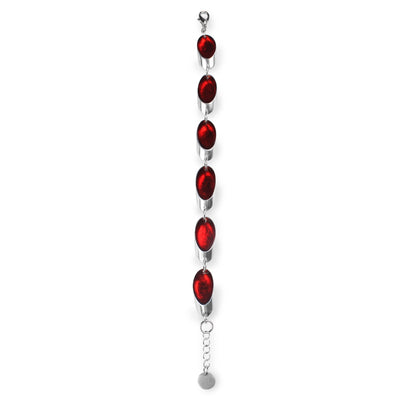 Red Oval Slice Bracelet | The Jewellery Stop