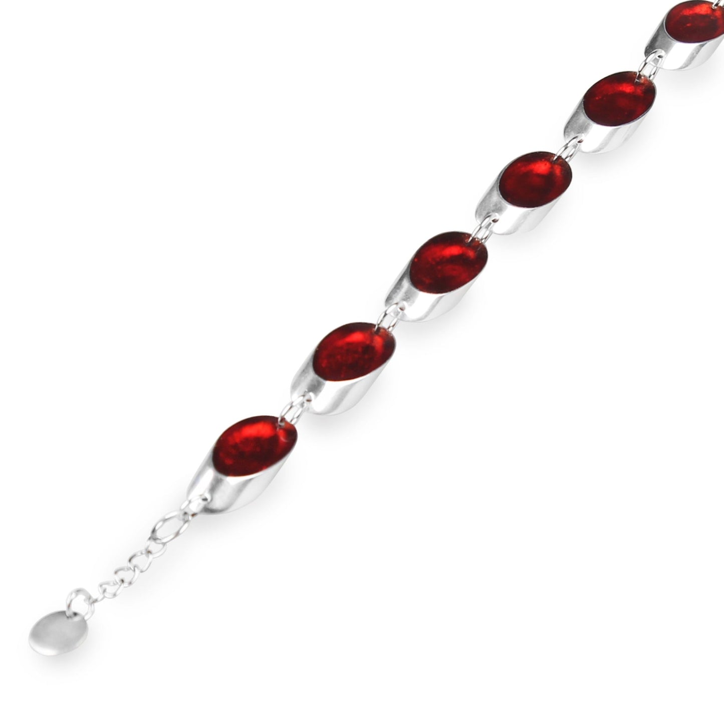 Red Oval Slice Bracelet | The Jewellery Stop