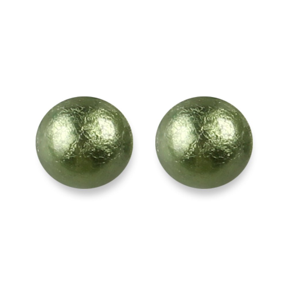 Moss Cabouchon Clip Earrings | The Jewellery Stop