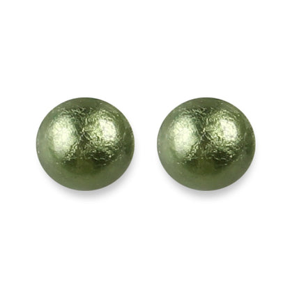 Moss Cabouchon Clip Earrings | The Jewellery Stop
