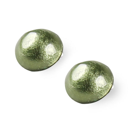 Moss Cabouchon Clip Earrings | The Jewellery Stop