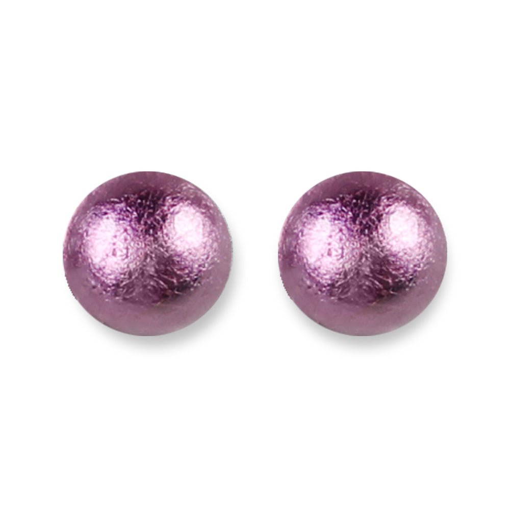 Purple Cabouchon Clip Earrings | The Jewellery Stop