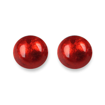 Red Cabouchon Clip Earrings | The Jewellery Stop