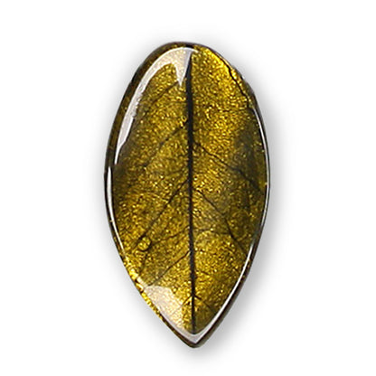 Olive Curved Leaf Brooch
