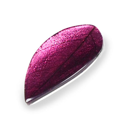 Plum Curved Leaf Brooch | The Jewellery Stop