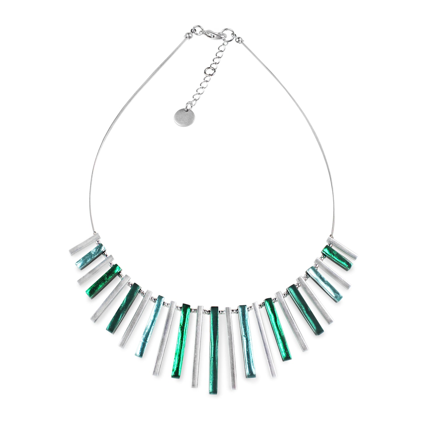 Emerald Square Sticks Necklace