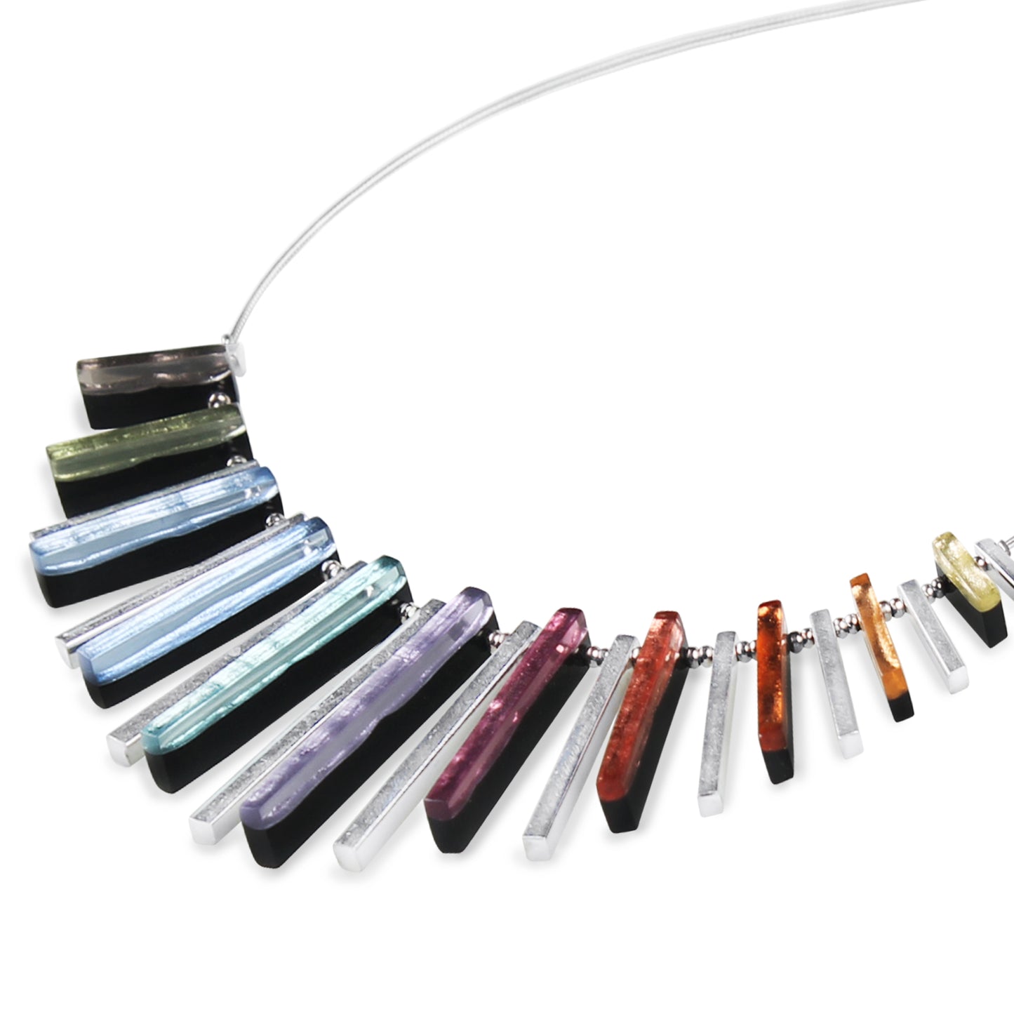 Pastels Square Sticks Necklace
