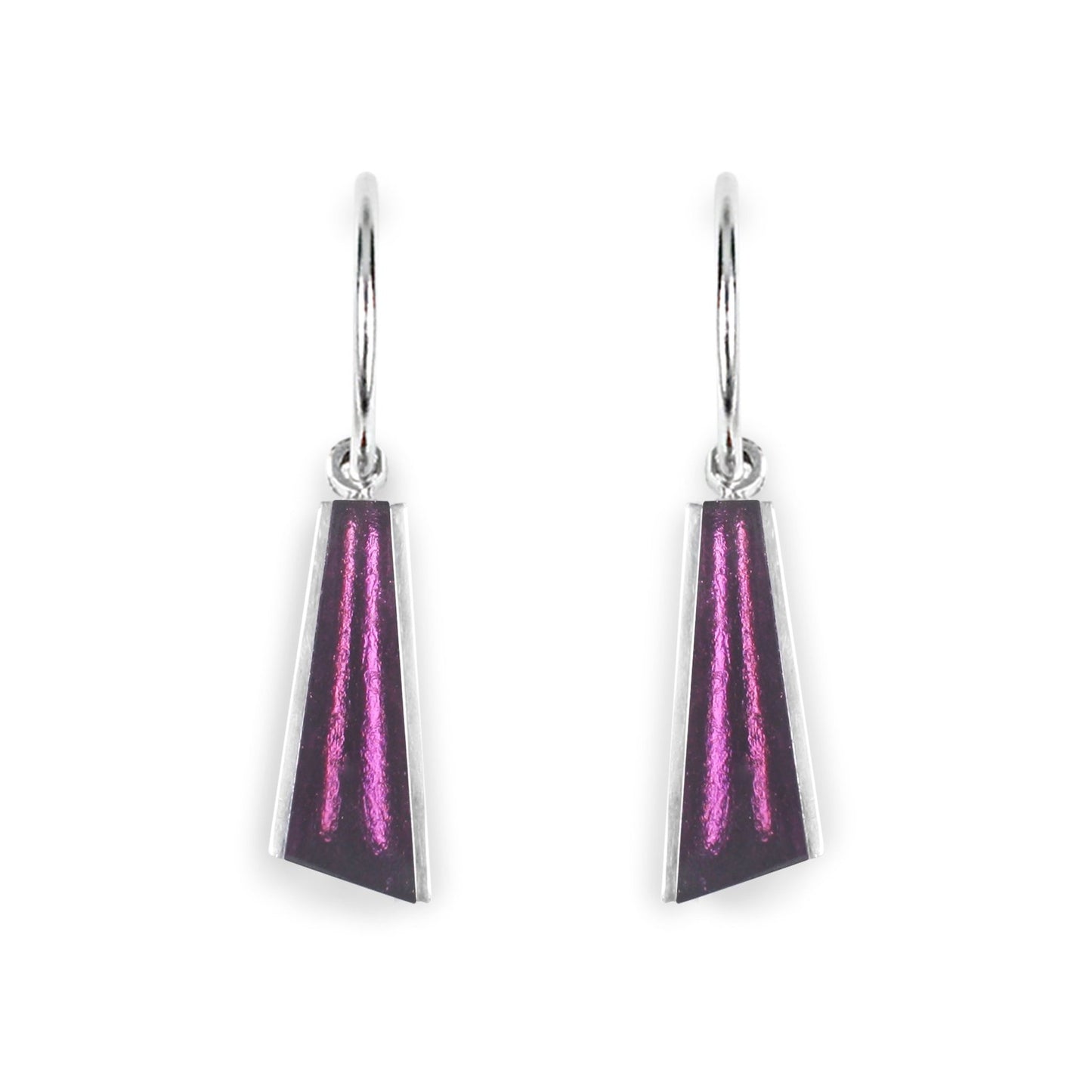 Purple Deco Shard Creole Earrings | The Jewellery Stop
