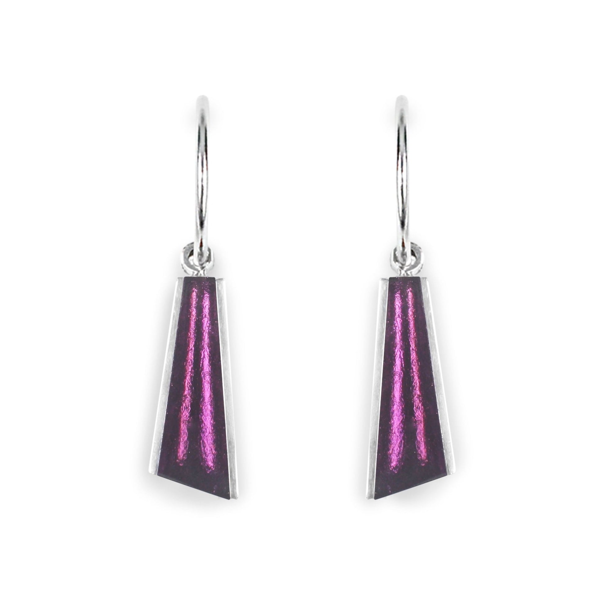 Purple Deco Shard Creole Earrings | The Jewellery Stop