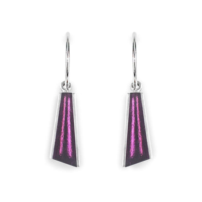 Purple Deco Shard Creole Earrings | The Jewellery Stop
