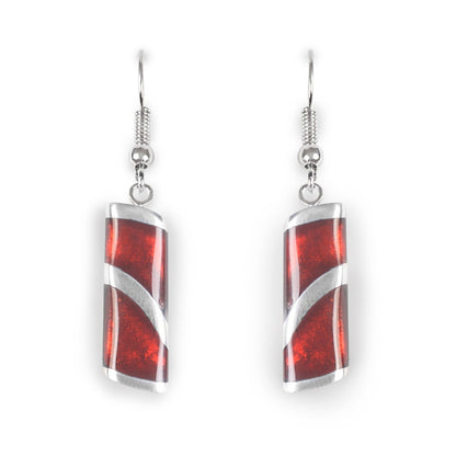Red Lava Fish Hook Earrings | The Jewellery Stop