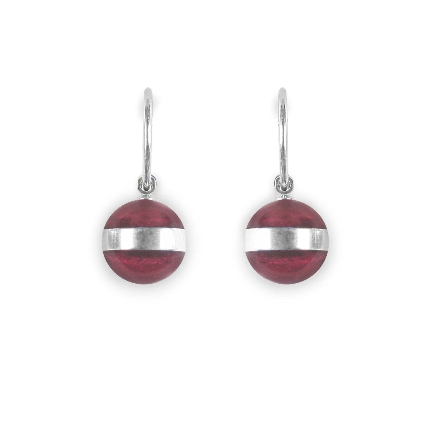 Pink Aluminium Ball Creole Earrings | The Jewellery Stop