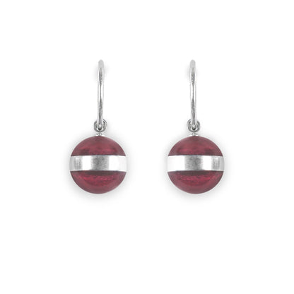 Pink Aluminium Ball Creole Earrings | The Jewellery Stop