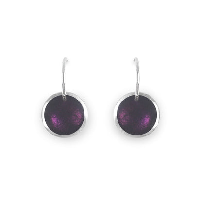 Purple Aluminium Pebble Creole Earrings | The Jewellery Stop